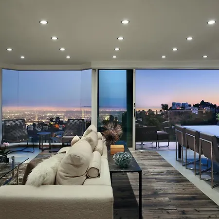 5M New 4Br Jetliner View Modern West Hollywood Hills Oasis Villa